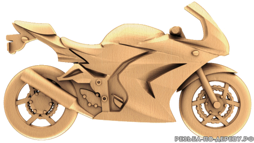 Резное панно Мотоцикл Suzuki  из дерева